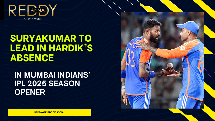 Read more about the article Suryakumar Yadav to Captain Mumbai Indians in IPL 2025 Opener Amid Hardik’s Absence