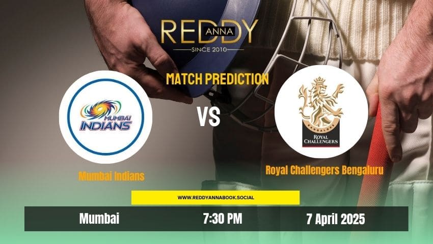 Read more about the article Match 21, Mumbai Indians vs Royal Challengers Bengaluru| Reddy Anna Match Prediction 