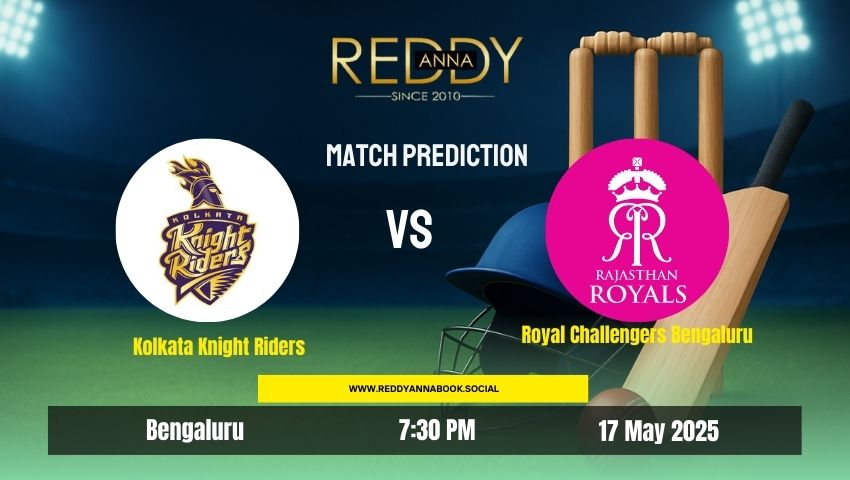 Read more about the article IPL 2025 Match 58: RCB vs KKR – Who Will Win? | Reddy Anna Prediction