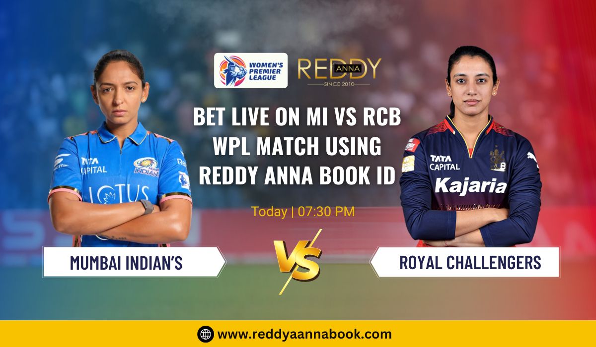 Read more about the article Bet Live on MI vs RCB WPL Match Using Reddy Anna Book ID
