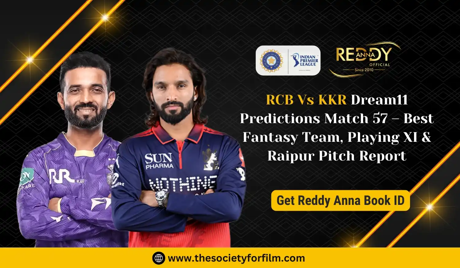 Read more about the article RCB Vs KKR Dream11 Predictions Match 57 – Best Fantasy Team, Playing XI & Raipur Pitch Report